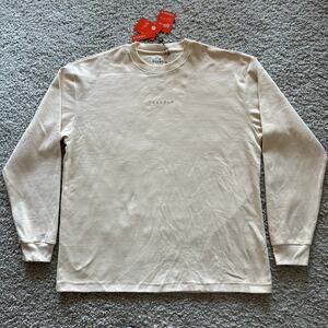 Men's YoungLA #450 CloudFoamLongSleeveCrewNeck, XL, NWT, Cream